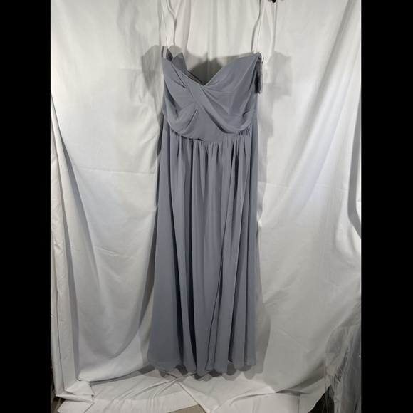 NEW Social Bridesmaids [ 14 ] Strapless Georgette‎ '8159' A-Line Gown - Picture 7 of 12